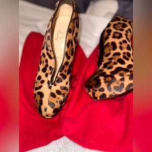 Christian Louboutin leopard 5.5 inch heels.
